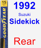 Rear Wiper Blade for 1992 Suzuki Sidekick - Premium