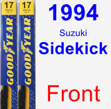 Front Wiper Blade Pack for 1994 Suzuki Sidekick - Premium