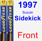 Front Wiper Blade Pack for 1997 Suzuki Sidekick - Premium