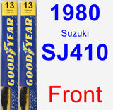 Front Wiper Blade Pack for 1980 Suzuki SJ410 - Premium
