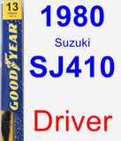 Driver Wiper Blade for 1980 Suzuki SJ410 - Premium