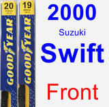 Front Wiper Blade Pack for 2000 Suzuki Swift - Premium