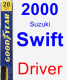 Driver Wiper Blade for 2000 Suzuki Swift - Premium