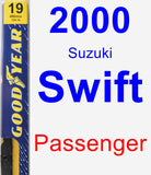 Passenger Wiper Blade for 2000 Suzuki Swift - Premium