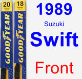 Front Wiper Blade Pack for 1989 Suzuki Swift - Premium