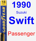 Passenger Wiper Blade for 1990 Suzuki Swift - Premium