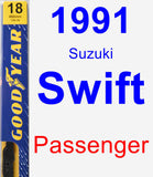 Passenger Wiper Blade for 1991 Suzuki Swift - Premium