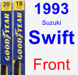 Front Wiper Blade Pack for 1993 Suzuki Swift - Premium