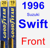 Front Wiper Blade Pack for 1996 Suzuki Swift - Premium