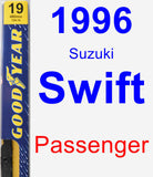 Passenger Wiper Blade for 1996 Suzuki Swift - Premium