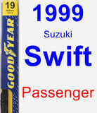 Passenger Wiper Blade for 1999 Suzuki Swift - Premium