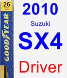 Driver Wiper Blade for 2010 Suzuki SX4 - Premium