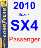 Passenger Wiper Blade for 2010 Suzuki SX4 - Premium