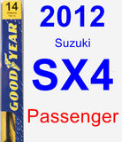 Passenger Wiper Blade for 2012 Suzuki SX4 - Premium