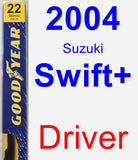 Driver Wiper Blade for 2004 Suzuki Swift+ - Premium