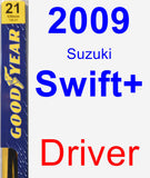 Driver Wiper Blade for 2009 Suzuki Swift+ - Premium