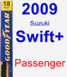 Passenger Wiper Blade for 2009 Suzuki Swift+ - Premium