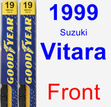 Front Wiper Blade Pack for 1999 Suzuki Vitara - Premium