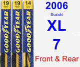 Front & Rear Wiper Blade Pack for 2006 Suzuki XL-7 - Premium