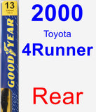 Rear Wiper Blade for 2000 Toyota 4Runner - Premium