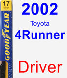 Driver Wiper Blade for 2002 Toyota 4Runner - Premium