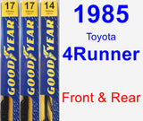 Front & Rear Wiper Blade Pack for 1985 Toyota 4Runner - Premium