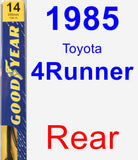 Rear Wiper Blade for 1985 Toyota 4Runner - Premium