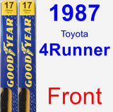 Front Wiper Blade Pack for 1987 Toyota 4Runner - Premium