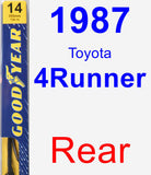 Rear Wiper Blade for 1987 Toyota 4Runner - Premium