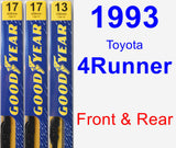 Front & Rear Wiper Blade Pack for 1993 Toyota 4Runner - Premium