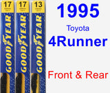 Front & Rear Wiper Blade Pack for 1995 Toyota 4Runner - Premium