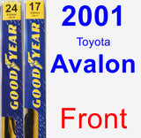 Front Wiper Blade Pack for 2001 Toyota Avalon - Premium