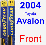 Front Wiper Blade Pack for 2004 Toyota Avalon - Premium