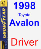 Driver Wiper Blade for 1998 Toyota Avalon - Premium