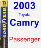 Passenger Wiper Blade for 2003 Toyota Camry - Premium