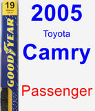 Passenger Wiper Blade for 2005 Toyota Camry - Premium