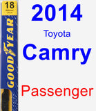 Passenger Wiper Blade for 2014 Toyota Camry - Premium