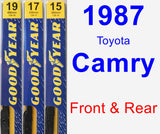 Front & Rear Wiper Blade Pack for 1987 Toyota Camry - Premium