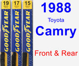 Front & Rear Wiper Blade Pack for 1988 Toyota Camry - Premium