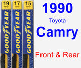 Front & Rear Wiper Blade Pack for 1990 Toyota Camry - Premium