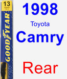 Rear Wiper Blade for 1998 Toyota Camry - Premium