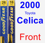 Front Wiper Blade Pack for 2000 Toyota Celica - Premium