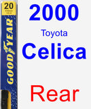 Rear Wiper Blade for 2000 Toyota Celica - Premium