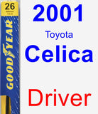 Driver Wiper Blade for 2001 Toyota Celica - Premium