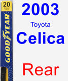 Rear Wiper Blade for 2003 Toyota Celica - Premium