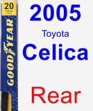 Rear Wiper Blade for 2005 Toyota Celica - Premium