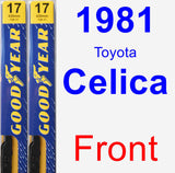 Front Wiper Blade Pack for 1981 Toyota Celica - Premium