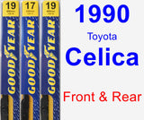 Front & Rear Wiper Blade Pack for 1990 Toyota Celica - Premium