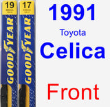 Front Wiper Blade Pack for 1991 Toyota Celica - Premium