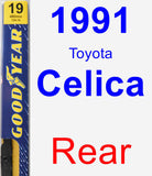 Rear Wiper Blade for 1991 Toyota Celica - Premium